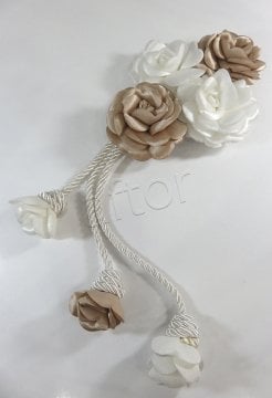 kruvaze gülü fon perde ve kruvaze perde elyaflı gül 0940