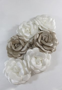 kruvaze gülü fon perde ve kruvaze perde elyaflı gül 0942