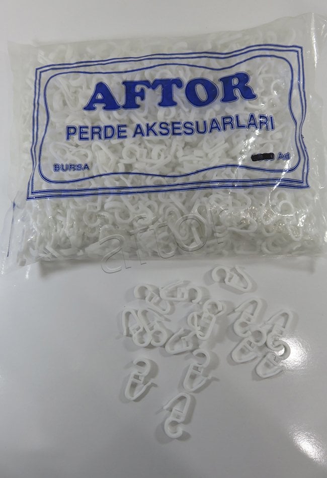 klips rustik klipsi perde klipsi plastik klips halka klipsi beyaz  9258