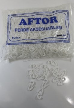 klips rustik klipsi perde klipsi plastik klips halka klipsi beyaz  9258