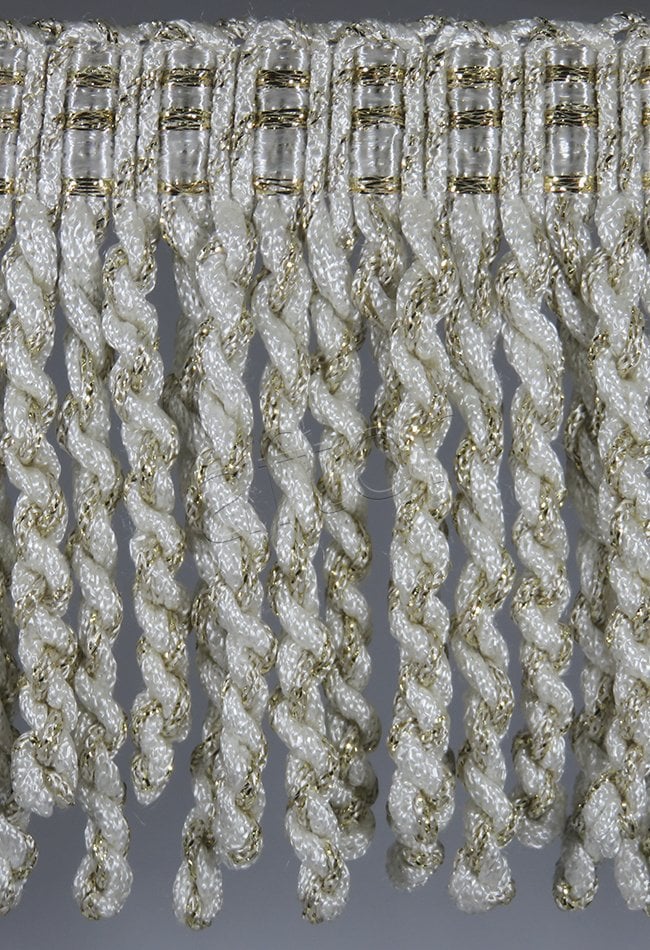 perde saçağı burgulu (ekru sarı simli çift renk) 3317