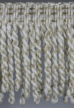 perde saçağı burgulu (ekru sarı simli çift renk) 3317