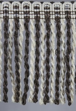 perde saçağı burgulu (krem kahve çift renk) 3380