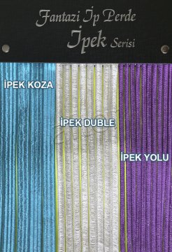 ip perde ipek koza serisi İpek Koza-001 Siyah-Gümüş