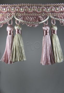 perde saçağı çift püsküllü rosa 04(v-3) pudra-krem çift renk 9561