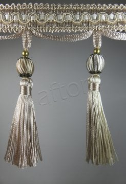 perde saçağı püsküllü rosa 05 (v-1)açık vizon-krem çift renk9567