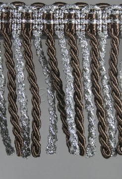 perde saçağı burgulu (kahve gümüş yarı simli) 3559