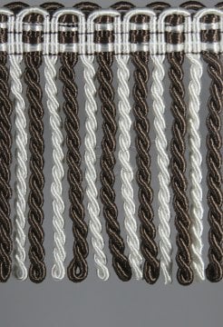 perde saçağı  burgulu (krem kahve çift renk) 3571