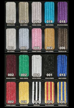 ip perde bukle serisi Bukle-002 Sarı-Gümüş