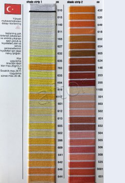 püskül 60 cm  kartela-1 Strip-2 No: 905