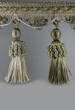 perde saçağı 400 saçak  püsküllü (vizon krem çift renk) 2773