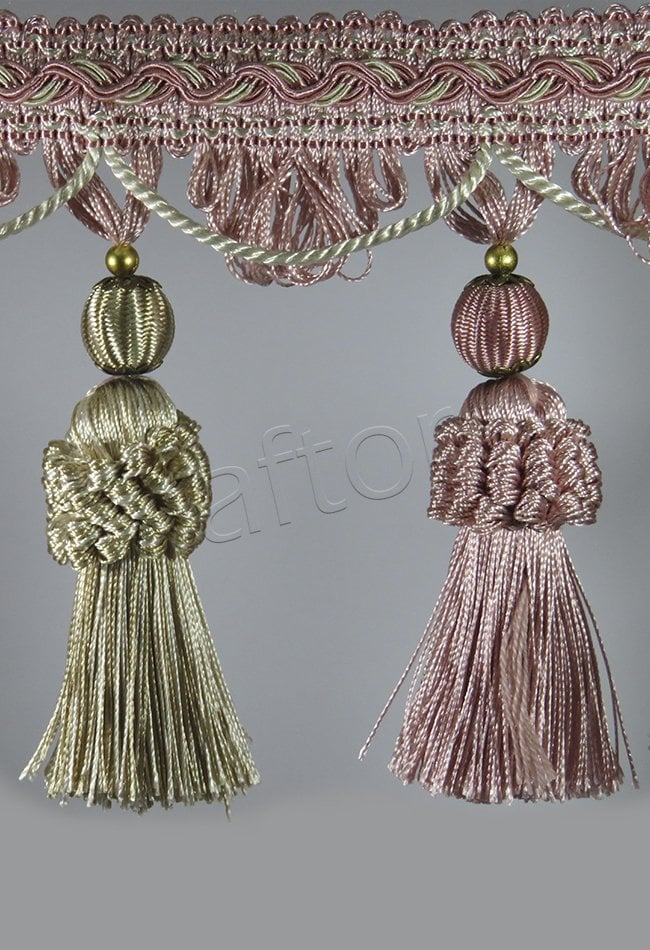 perde saçağı  400 saçak püsküllü (pudra vizon çift renk) 2793