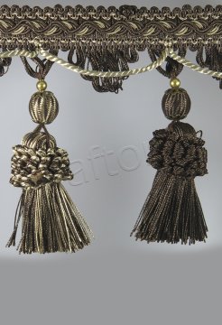 perde saçağı 400 saçak püsküllü (kahve krem çift renk) 2799