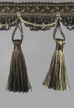 perde saçağı 200 saçak  püsküllü (kahve krem çift renk) 2828