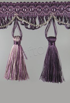 perde saçağı  püsküllü 2010 el bağlama  saçak (v-7)(mürdüm lila çift renk) 2841