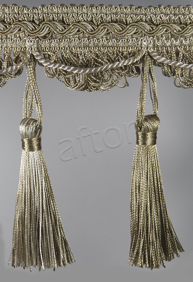 perde saçağı 200 saçak  püsküllü (krem vizon çift renk) 2863