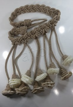 braçol perde fon bağı toplama güllü ve örgü  braçol  0028