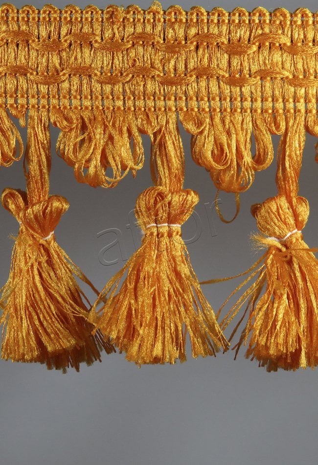 perde saçağı  püsküllü (turuncu) 3722