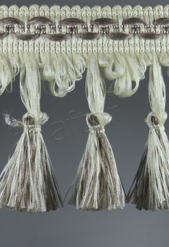 perde saçağı  püsküllü (krem vizon çift renk) 3759