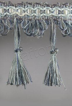 perde saçağı  püsküllü (mavi) 3860