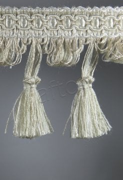 perde saçağı  püsküllü (krem) 3873