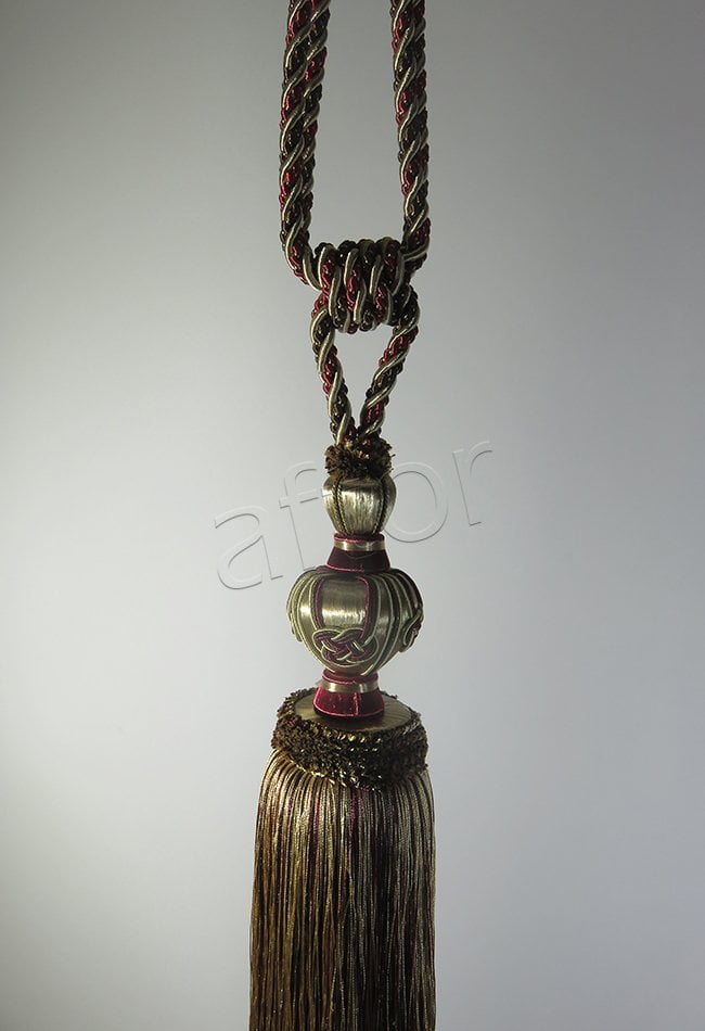 braçol perde fon bağı toplama bella braçol (v-9) bordo sarı  -0089