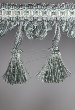 perde saçağı  püsküllü (su yeşili vizon) 3895