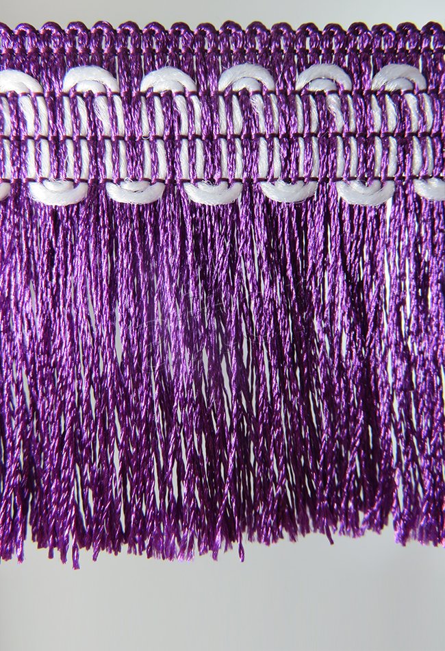 perde saçağı fırfırlı ip saçak mor 0145