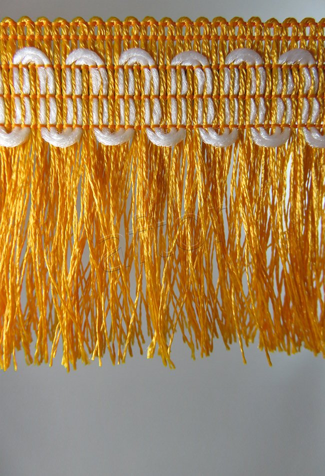 perde saçağı fırfırlı ip saçak sarı 0150