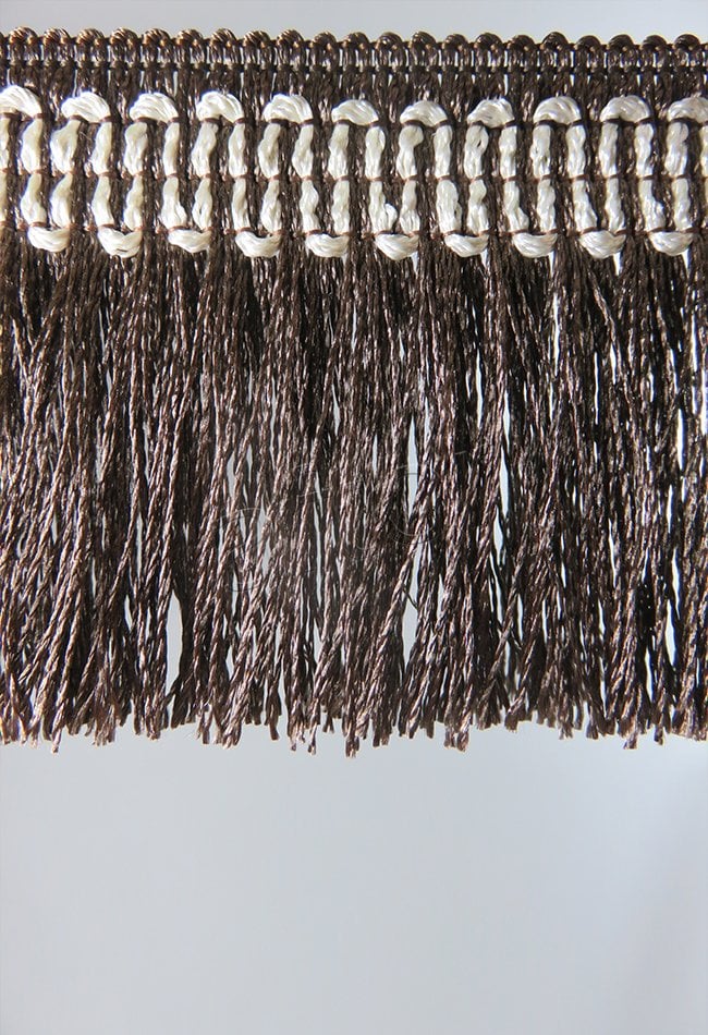 perde saçağı fırfırlı ip saçak kahverengi 0152