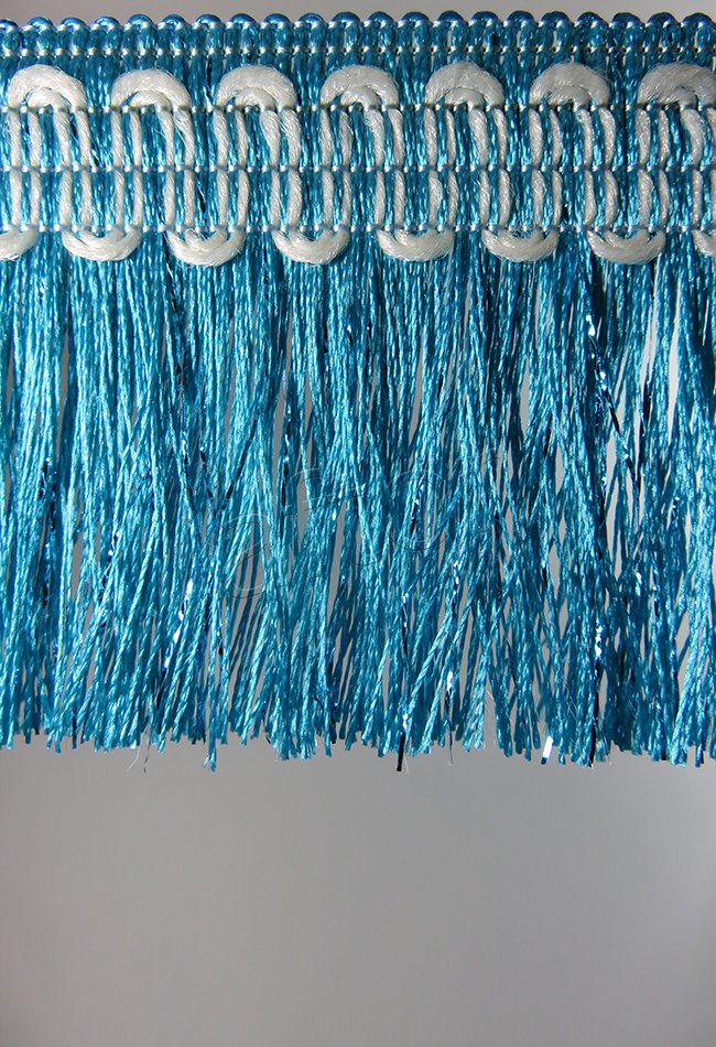perde saçağı fırfırlı ip saçak turkuaz mavi 0158