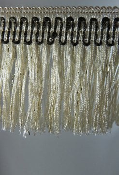 perde saçağı fırfırlı ip saçak krem  0160