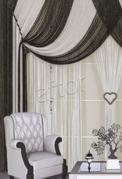 ip perde kruvaze ipi duble bukle serisi Kruvaze Duble Bukle-006 Kahve-Altın