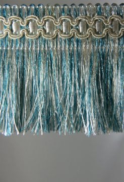 perde saçağı fırfırlı ip saçak petrol mavisi-krem 0168