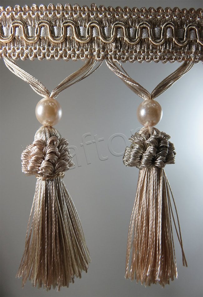 perde saçağı püsküllü rosa 07(v-1) açık vizon-krem çift renk 0118