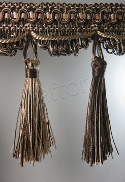 perde saçağı püsküllü rosa 01 (v-8) vizon-kahverengi-çift renk 0113