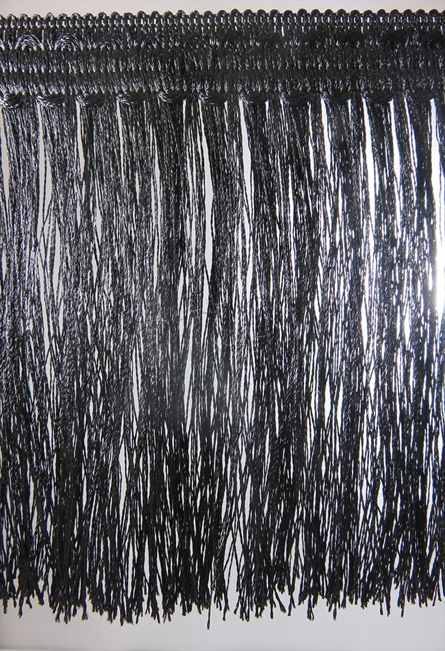 perde saçağı fırfırlı ip saçak siyah 0176