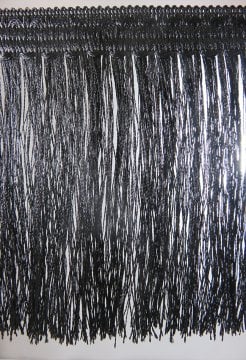 perde saçağı fırfırlı ip saçak siyah 0176