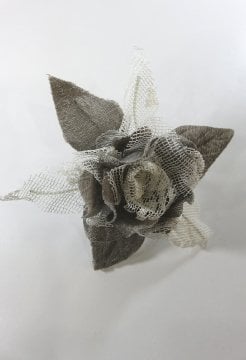 gül kumaş dantel gül çiçek yapay çiçek 0456