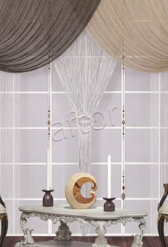 ip perde kruvaze ipi ince zincir - simli Kruvaze İnce Simli-002 Yeşil-Gümüş