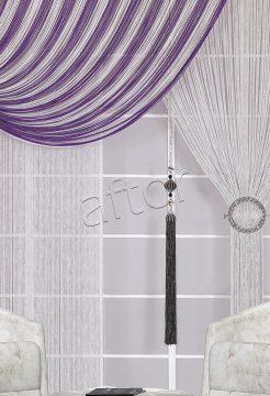 ip perde kruvaze ipi jumbo zincir - simli Kruvaze Jumbo Simli-015 Eflatun-Gümüş