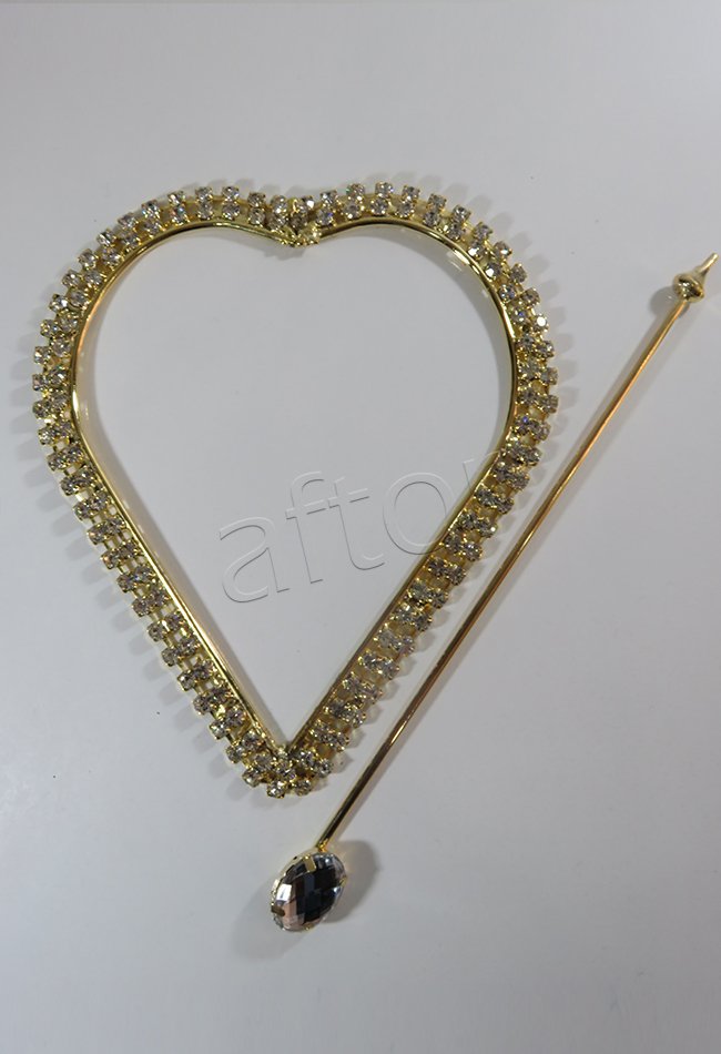 perde tokası demir swarovski taşlı altın - 8579 (a 18)