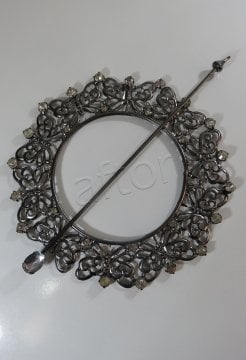 perde tokası demir swarovski taşlı füme - 8601 (a 19)