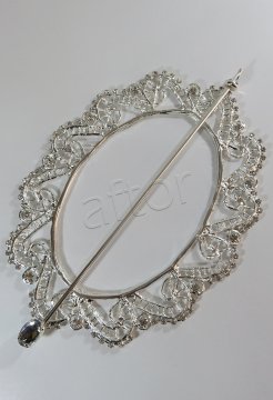 perde tokası demir swarovski taşlı gümüş - 8615 (a 7)