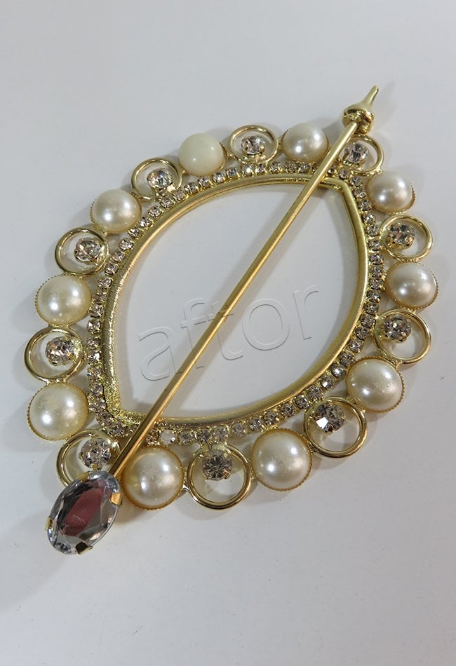 perde tokası demir swarovski taşlı küçük- 8663