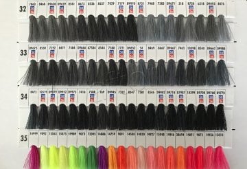 dikiş ip,ipi,ipliği renkli kesik elyaf polyester (5000 mt) kartela-5