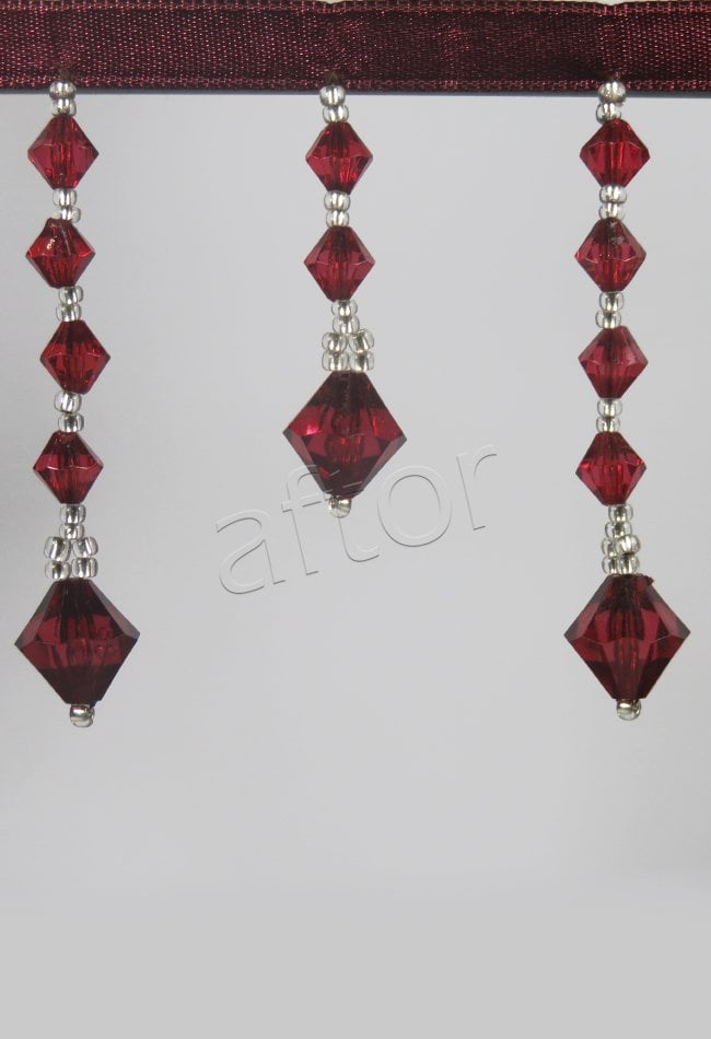 perde boncuğu af-04 topaç-bordo