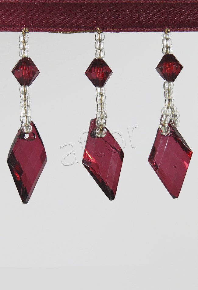 perde boncuğu af-11 burgu-bordo