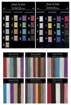 ip perde ince zincir - simli İnce Simli-008 Pembe-Gümüş