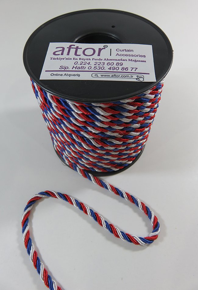 perde kordonu 3 mm 25 mt'lik top 0714